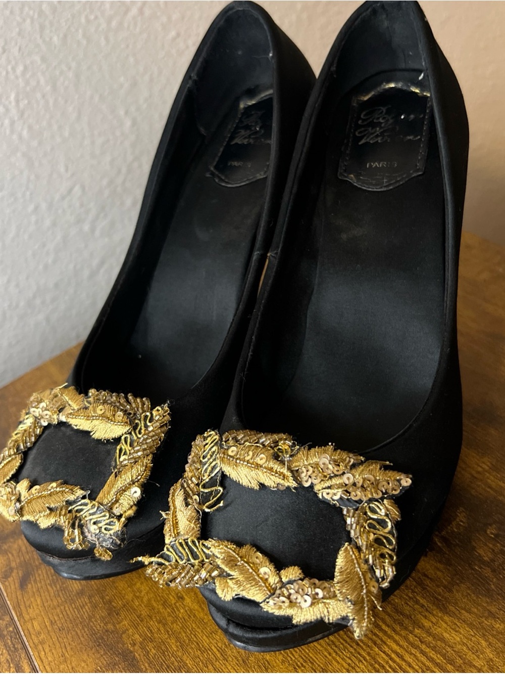 Roger Vivier satin buckle Heels size 38